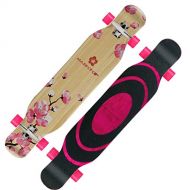 KYCD Ahorn-Skateboard mit Vier Radern, langes Brett-Tanz-Brett-Tanzen-Brett-Roller-langes Brett-Buersten-Strasse Reise-Strassenbrett 118cm (Farbe : B)