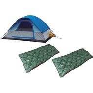 Alpinizmo High Peak USA A 5 Men Tent + 2 Ranger 20F Sleeping Bags Combo Set, BlueGreen, One Size