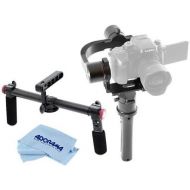 Pilotfly H2 3-Axis Handheld Gimbal Stabilizer for Mirrorless and DSLR Cameras, - Bundle With Pilotfly 2-Hand Holder for H2 and T1 Camera Gimbals, Microfiber Cloth