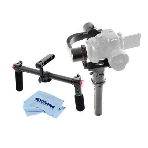  Pilotfly H2 3-Axis Handheld Gimbal Stabilizer for Mirrorless and DSLR Cameras, - Bundle With Pilotfly 2-Hand Holder for H2 and T1 Camera Gimbals, Microfiber Cloth