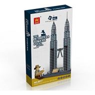 Wange Petronas Towers of Kuala Lumpur, Building Blocks 1160 Pcs Set in Huge Gift Box, Worlds Great Architecture Series