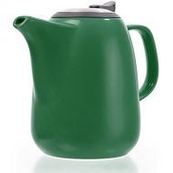 Tealyra - Daze Ceramic Large Teapot Green - 47-ounce (6-7 cups) - With Stainless Steel Lid Extra-Fine Infuser for Loose Leaf Tea - 1400ml