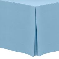 Ultimate Textile 4 ft. Fitted Polyester Tablecloth - Fits 30 x 48-Inch Rectangular Tables, Light Baby Blue