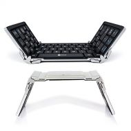 /IClever iClever Bluetooth Keyboard, Foldable Wireless Keyboard with Portable Pocket Size, Aluminum Alloy Housing, Carrying Pouch, for iPad, iPhone, and More Tablets, Laptops and Smartphone