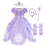 HenzWorld Sofia Belle Cinderella Rapunzel Ariel Little Mermaid Snow White Princess Dress Up Costume Accessories Set