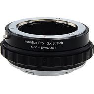 Fotodiox DLX Stretch Lens Mount Adapter - ContaxYashica (CY) SLR Lens to Sony Alpha E-Mount Mirrorless Camera Body with Macro Focusing Helicoid and Magnetic Drop-In Filters