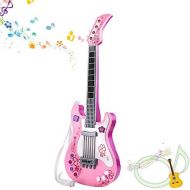 [아마존베스트]M SANMERSEN Kids Guitar for Girls Boys, Kids Toy Guitar, Pink Guitar Musical Instruments Birthday Gift Party Favor for Kids