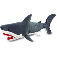 [아마존베스트]Melissa & Doug Shark Giant Stuffed Animal (Wildlife, Soft Polyester Fabric, Beautiful Shark Markings, Handcrafted, 13” H x 41” W x 16” L)