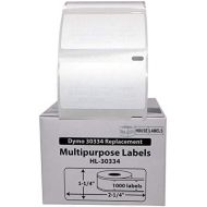 HouseLabels 50 Rolls; 1,000 Labels per Roll of DYMO-Compatible 30334 Medium Multipurpose Labels (2-14 x 1-14) -- BPA Free!