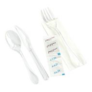 Knork 102 Plastics Disposable Cutlery Pack, 250 per Case, Clear