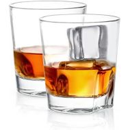 JoyJolt Carina Crystal Whiskey Glasses, Old Fashioned Whiskey Glass 8.4 Ounce, Ultra Clear Crystal Scotch Glass for Bourbon and Liquor Set Of 2 crystal Glassware
