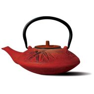 Old Dutch Cast IronSakura Teapot, 37-Ounce, Red