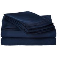 Sweet Home Collection Supreme 1800 Series 4pc Bed Sheet Set Egyptian Quality Deep Pocket - California King, Navy