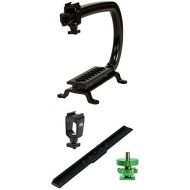 Cam Caddie Scorpion EX Video Camera Stabilizing Handle Kit with Included Smartphone and GoPro Compatible Mounts - Starter Bundle - Black (0CC-0100-KT1)