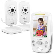 Axvue AXVUE E662 Video Baby Monitor with Two Cameras and 2.8“ LCD, Night Vision, Night Light, Temperature...