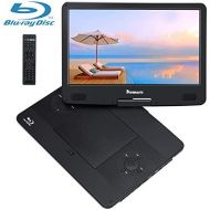 NAVISKAUTO 14 Inch Portable Blu-Ray DVD Player 1080P with HDMI in/Out, 4000mAh Rechargeable Battery and AUX Cable, Support USB/SD Card, MP4 Video Playback, Dolby Audio