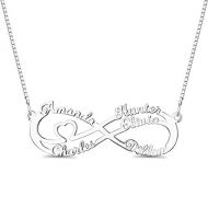 Getname Necklack Getname Necklace Sterling Silver Eternal Infinity Personalized 5 Name Necklace Customized Made Name Pendant Necklace