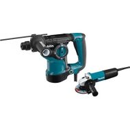 Makita HR2811FX 1-18 Inch Rotary Hammer SDS-Plus with 4-12 Inch Angle Grinder