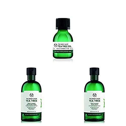  The Body Shop Tea Tree Oil with Tea Tree Skin Clearing Mattifying Toner and Tea Tree Skin Clearing Facial Wash