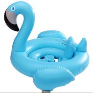 NISHANG Flamingo Infant Child Swimming Ring Inflatable Mount Baby Inflatable Thickening Floating Bed Summer Outdoor Beach Pool Gift Air Pump Pink Color Blue Yellow (Color : White)