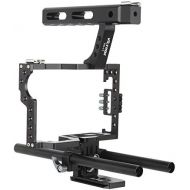 VILTROX Viltrox Video Cage Kit Stabilizer VX-11 Aluminum Alloy Film Movie Making System w 15mm Rail Rod + Top Handle for Panasonic GH5GH4 for Sony A7SA7A7RA7RIIA7SII ILDC Mirrorless