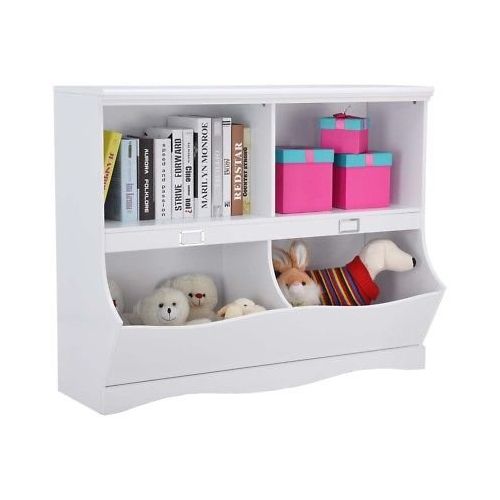  Allblessings Children Storage Unit Bookshelf Bookcase Baby Toy Organizer White
