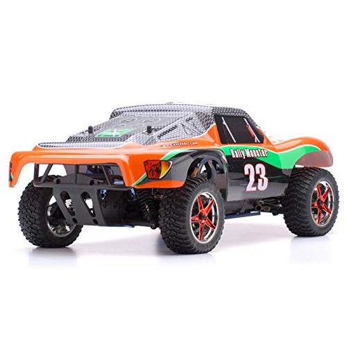  Exceed-RC 1/10 2.4Ghz Short Course Monster Nitro Gas Powered RTR Off Road 4WD Truck Carbon Orange