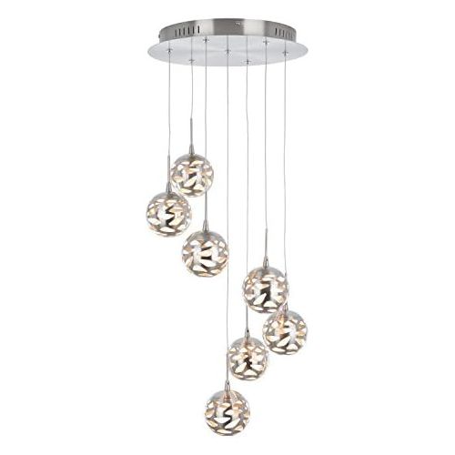  Artika AVE7-SS-HD1 7th Avenue Suspended Indoor Light Fixture, 14-inches with Dimmable Light and a Satin Nickel Finish