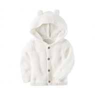 Carters Baby Textured Bear Hoodie Ivory New Born
