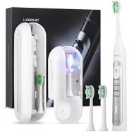 Kids toothbrush Sonic Electric Toothbrushes with Charging Case & Travel Case, LEBOND USB Inductive Rechargeable Electric Toothbrush with 3 Modes, Smart Timer and 2 Replacement Heads for Kids and A