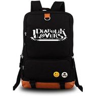 Gumstyle Anime Diabolik Lovers Luminous Large Capacity School Bag Cosplay Backpack Black and Blue