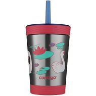 Contigo Stainless Steel Spill-Proof Kids Tumbler with Straw, 12 oz, Wink with Swans Swimming