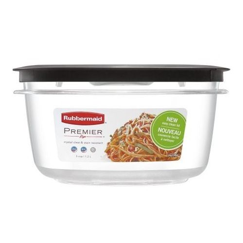  Rubbermaid Premier Food Storage Container, 5-Cup Pack of 3