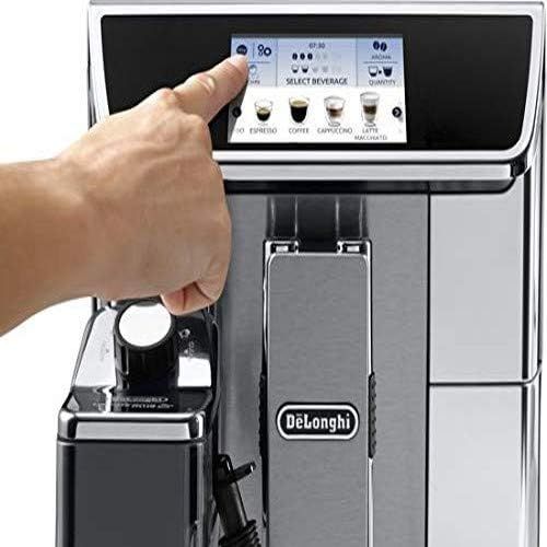  De’Longhi DeLonghi ECAM650.75MS Prima Donna Elite Kaffeevollautomat, Edelstahl, TFT Touch-Screen-Farbdisplay,15 bar Pumpendruck, silber, 470 x 260 x 360 mm