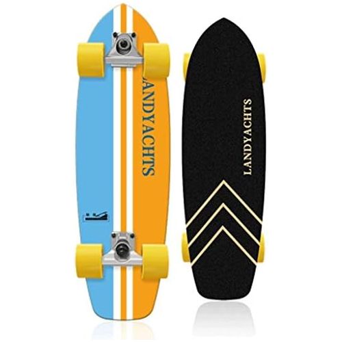  JIN Kurzes Brett-Skateboard-Land-Surfbrett-Strassen-Reise-Jungen und Madchen-kleines Fisch-Brett erwachsenes einzelnes seitliches Schragbrett (Farbe : A)