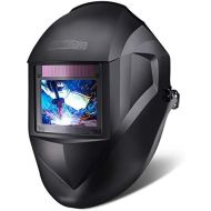 TACKLIFE Pro Welding Helmet with Highest Optical Class (1111), Larger Viewing Area(3.94x2.87), Wide Shade Range DIN 34-89-13, 6Pcs Replacement Lenses, Grinding Feature for TIG MIG MMA