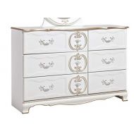 Signature Design by Ashley Ashley Furniture Signature Design - Korabella Dresser - 6 Drawers -French Inspired Traditional Styling - White
