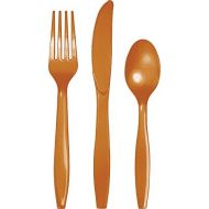 Creative Converting 288 Count Premium Touch of Color Plastic Cutlery Assortment, Pumpkin Spice
