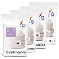 [아마존베스트]Simplehuman simplehuman Custom Fit Trash Can Liner B, 6 Liters / 1.6 Gallons, 30-Count (Pack of 4)