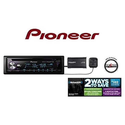  Sound of Tri-State Pioneer DEH-X8800BHS CD Receiver with Built in Bluetooth, HD Radio and SiriusXM Satellite Radio SXV300V1 with a FREE SOTS Air Freshener