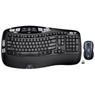 Logitech MK550 Wireless Wave Keyboard and Mouse Combo  Includes Keyboard and Mouse, Long Battery Life, Ergonomic Wave Design