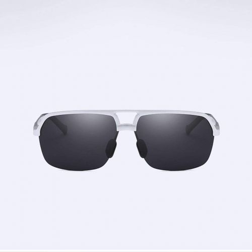 SX Aluminum-Magnesium Mens Polarized Sunglasses, Classic Fishing Riding Mirror (Color : Silver Frame)