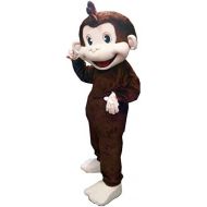 KF CURIOUS GEORGE MASCOT COSTUME BROWN MONKEY PARTY ADULT HALLOWEEN COSPLAY CHARACTER