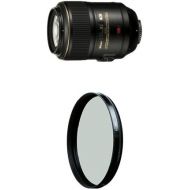 Nikon Auto Focus-S VR Micro-Nikkor 105mm f2.8G IF-ED Lens w B+W 62mm HTC Kaesemann Circular Polarizer