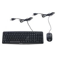 Verbatim Slimline Keyboard and Mouse - Wired with USB Accessibility - Mac & PC Compatible - Black - 99202