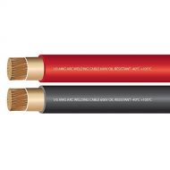 10 Gauge Premium Extra Flexible Welding Cable 600 VOLT COMBO PACK - BLACK+RED - 25 FEET OF EACH COLOR - EWCS Spec - Made in the USA!
