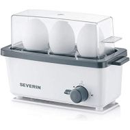 SEVERIN EK 3161 Eierkocher (Inkl. Wasser-Messbecher mit Eierstecher, 3 Eier, Signalton) weiss/grau