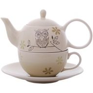 [아마존베스트]Cha Cult Tea for one Set Lutz Keramik, 4 teilig Kanne: 0,4 l, Tasse: 0,2 l