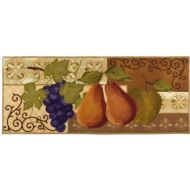 The Pecan Man EXTRA LONG RUNNER RUG FRUITS kitchen rugs and mats, non skid,1Pcs (20 x 48)