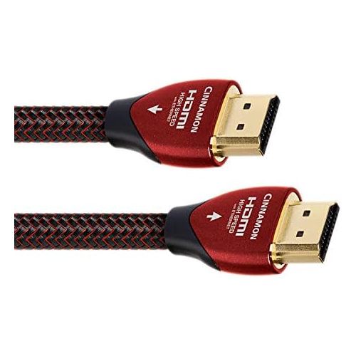  AudioQuest Cinnamon 1m (3.28 ft.) BlackRed HDMI Cable (2-Pack Bundle)